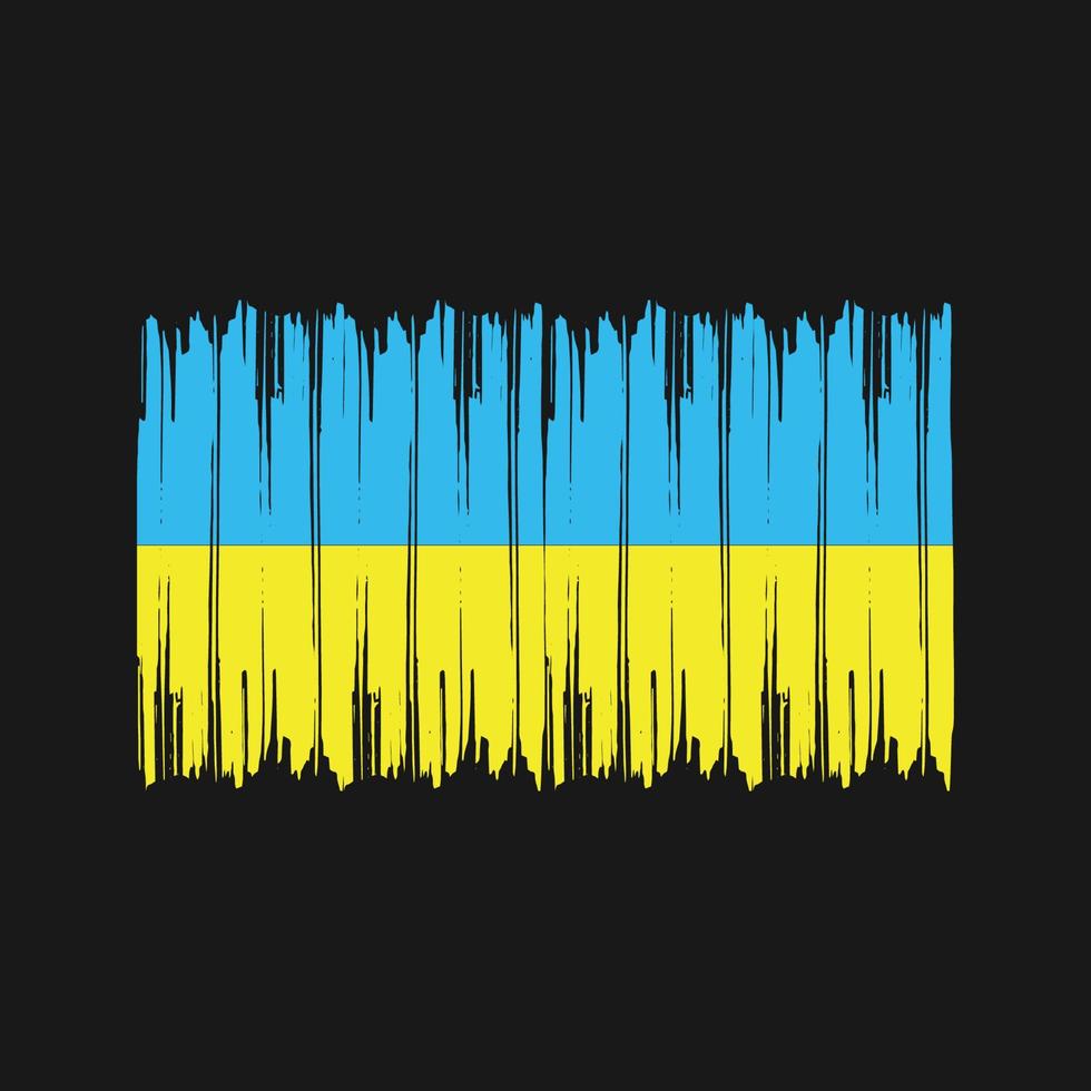 Pinselstriche der ukrainischen Flagge. Nationalflagge vektor