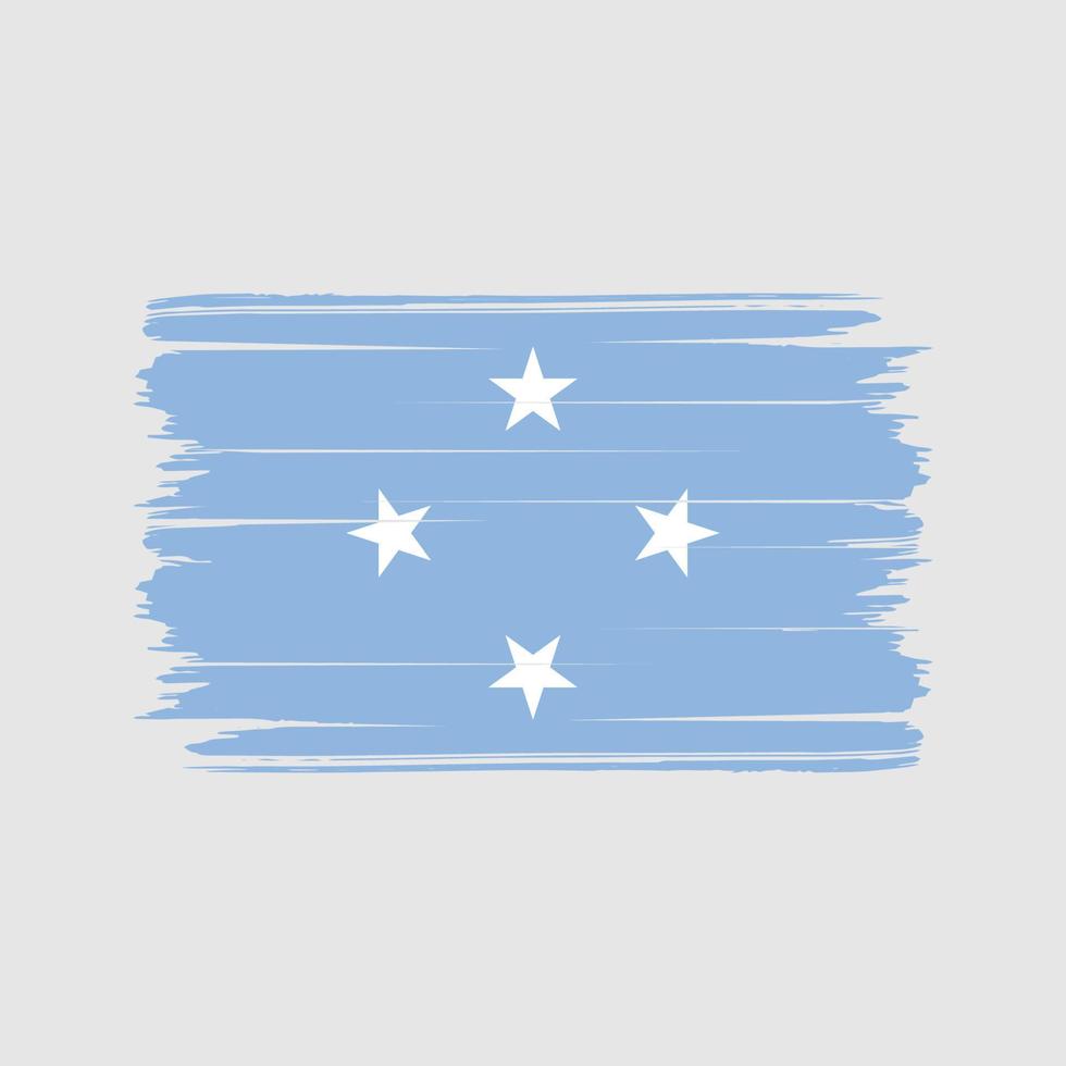 mikronesien flagga borste vektor. National flagga vektor