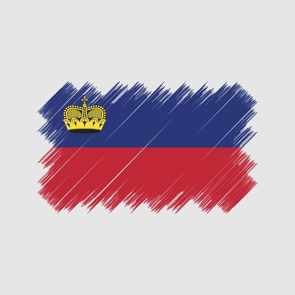 Bürste für Liechtenstein-Flagge. Nationalflagge vektor