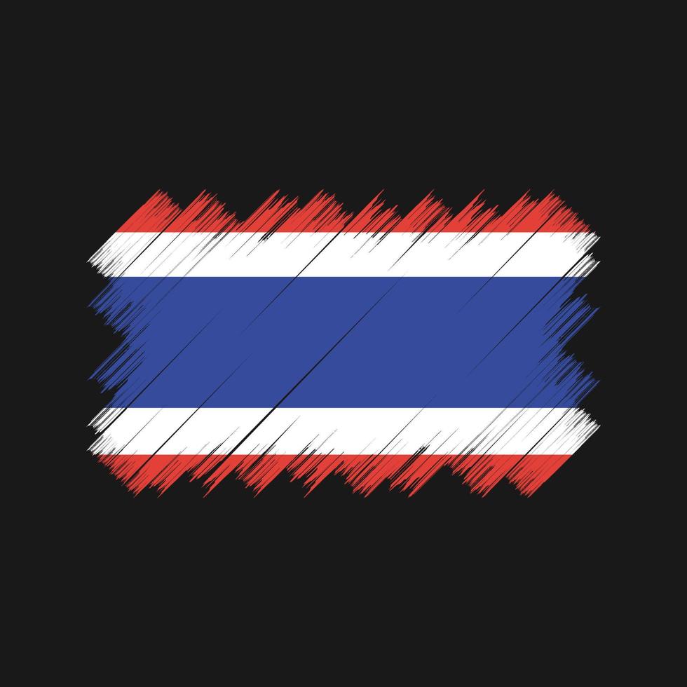 Bürste der thailändischen Flagge. Nationalflagge vektor