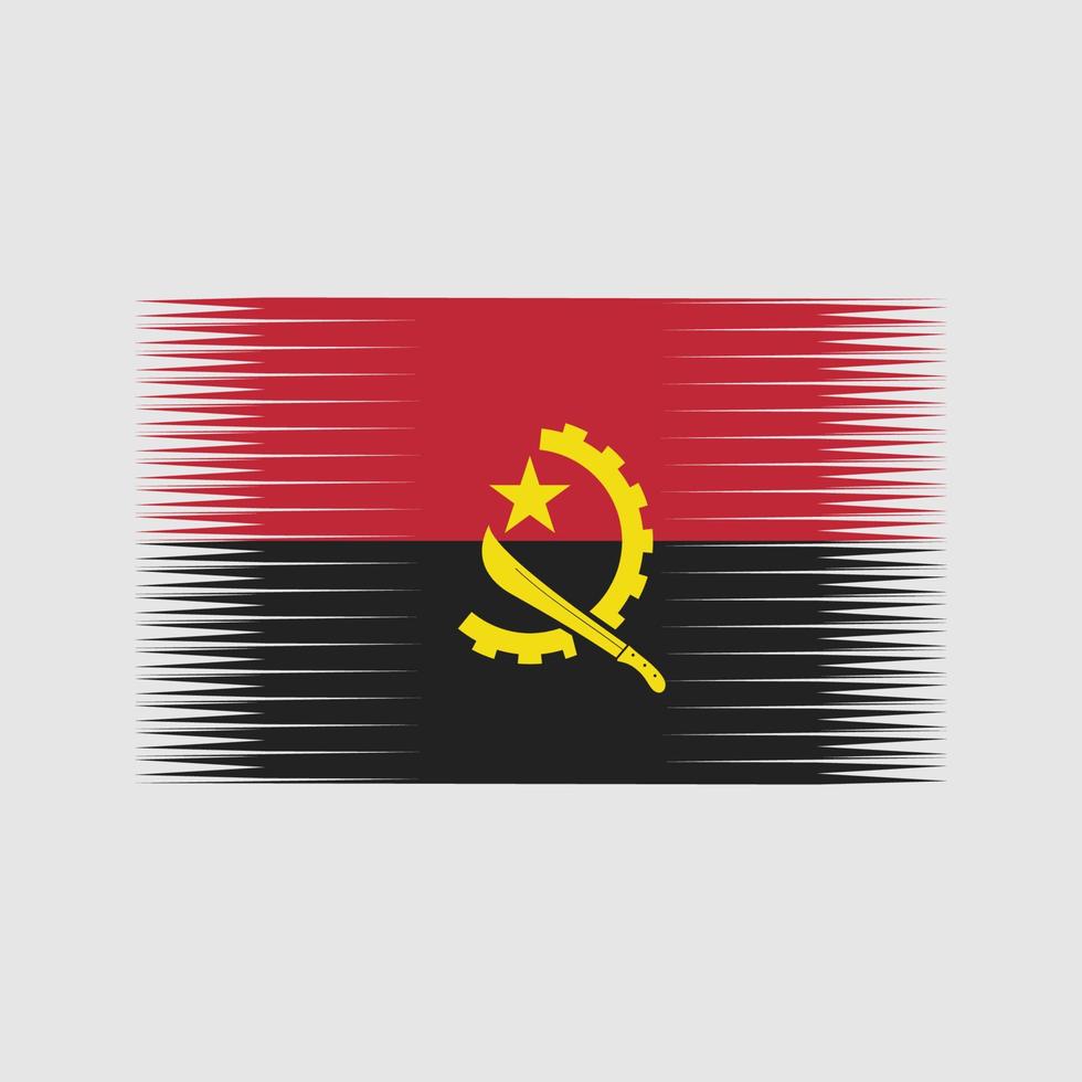 Angola-Flaggenvektor. Nationalflagge vektor