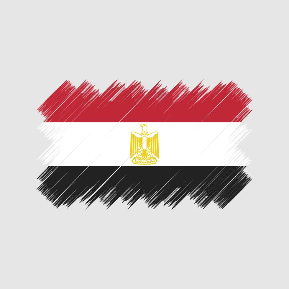 egyptens flagga borste. National flagga vektor