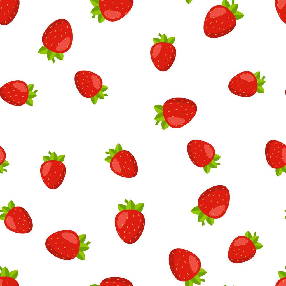 jordgubbar sömlösa mönster vektor