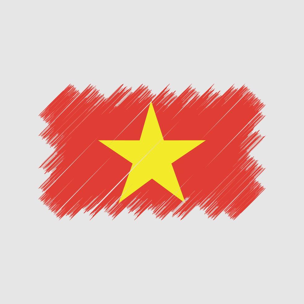 Vietnam-Flagge-Pinsel. Nationalflagge vektor