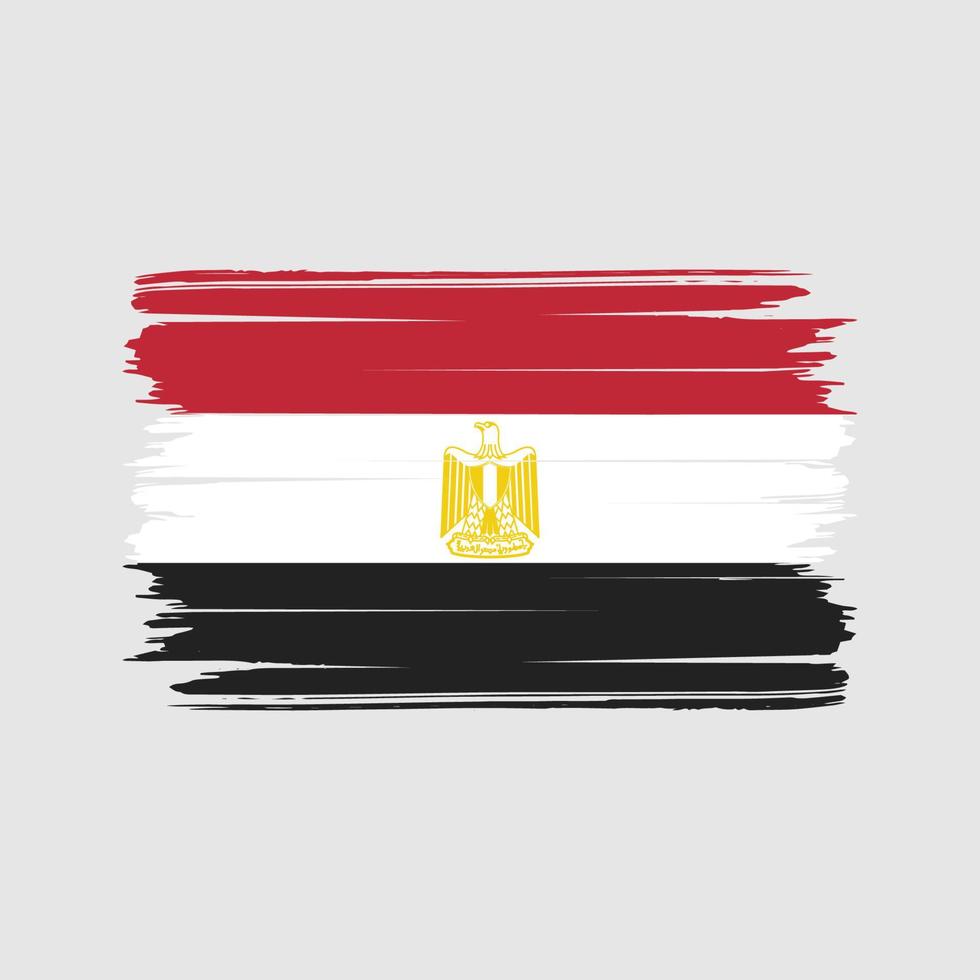 Egyptens flagga borste vektor. National flagga vektor