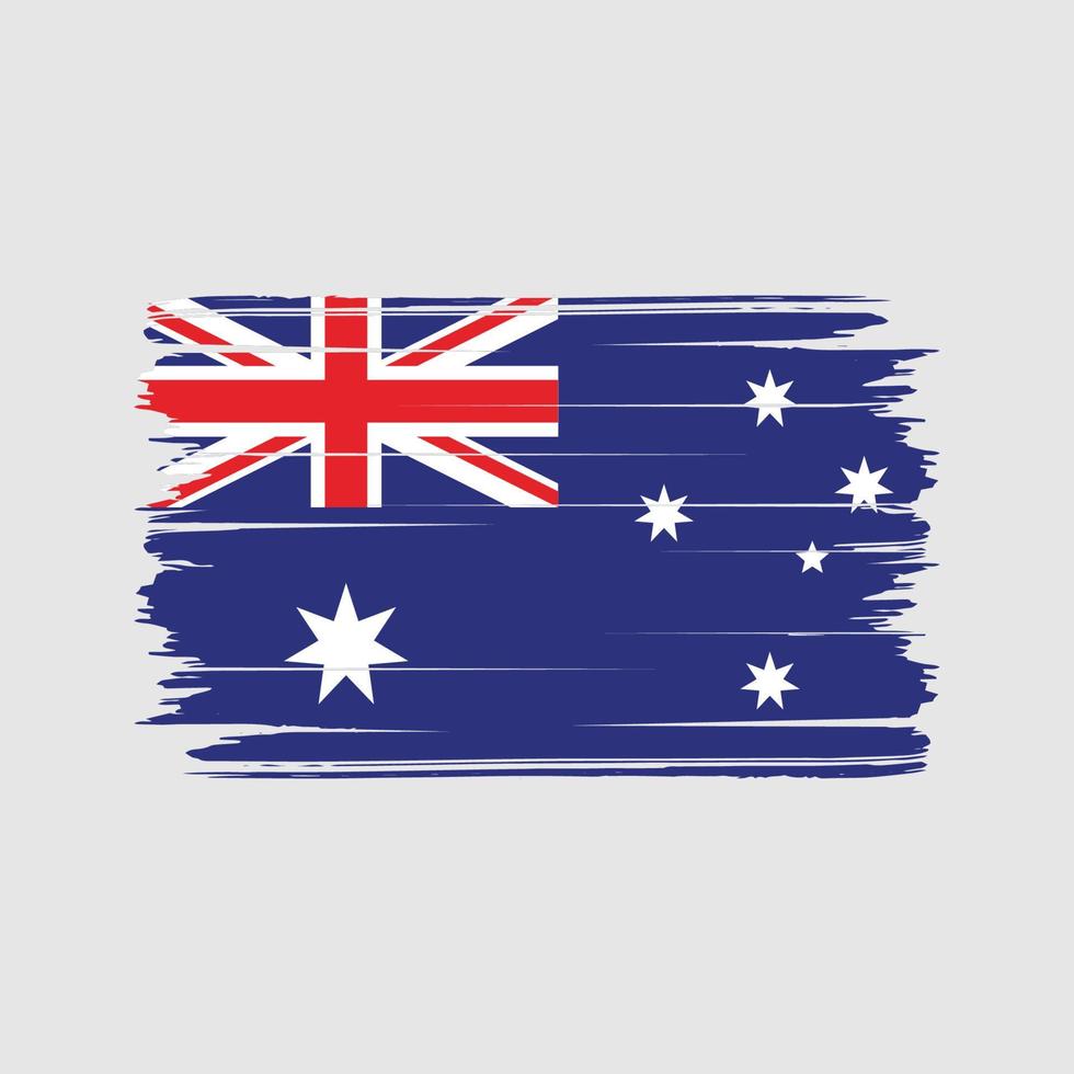 Australien flagga borste vektor. National flagga vektor
