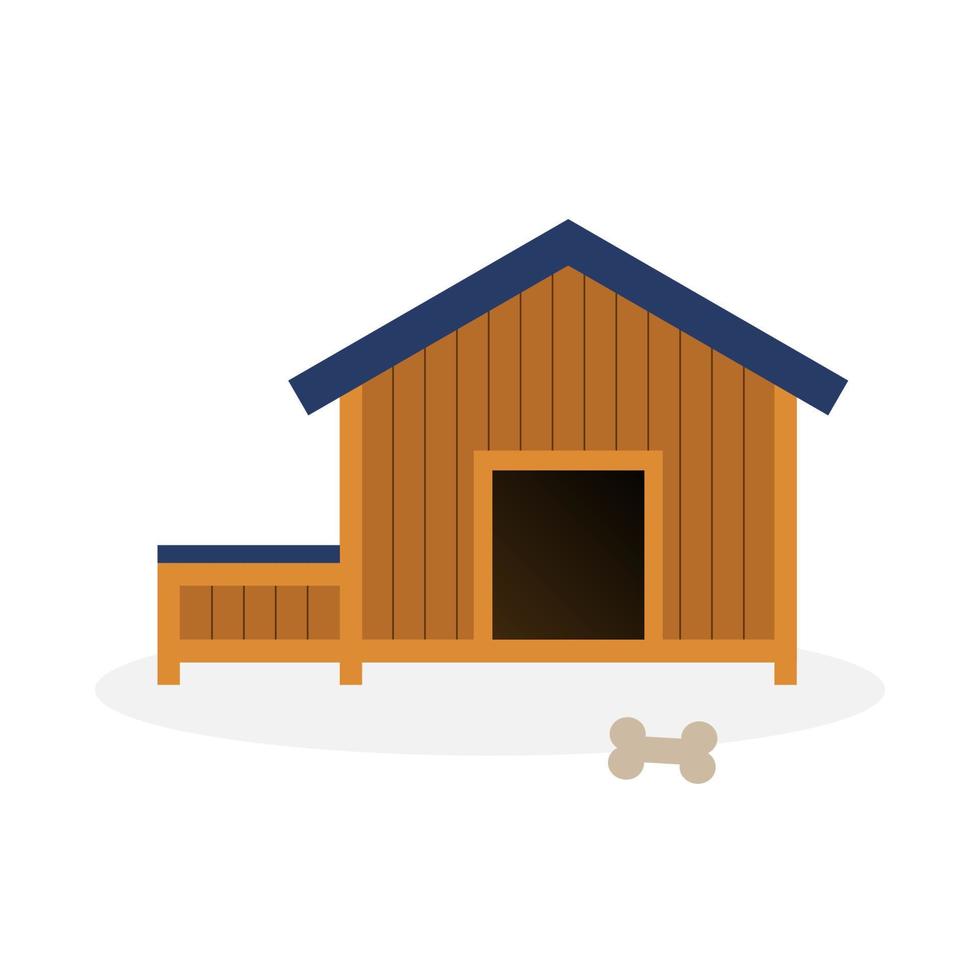 brun utomhus- hund hus illustration vektor