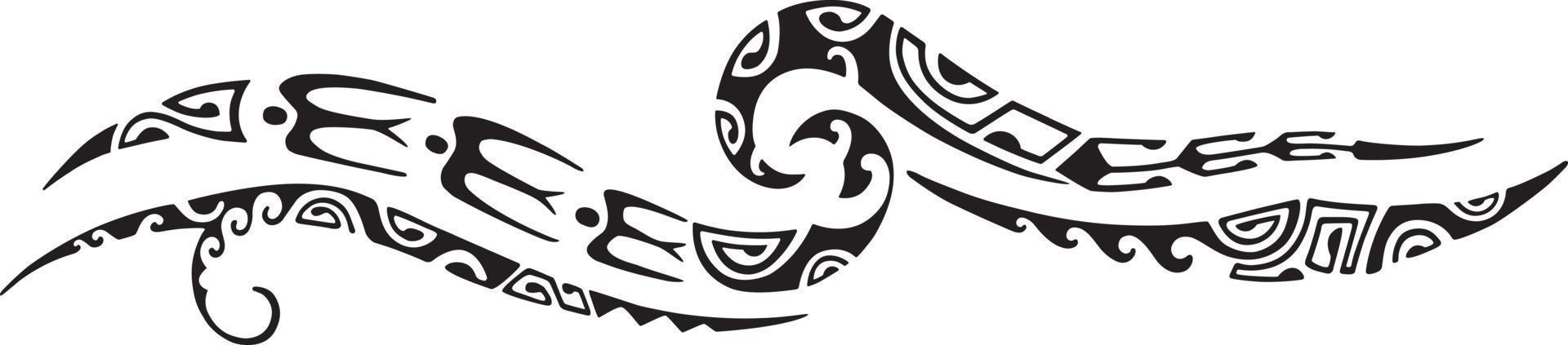 tatuering maori design. etnisk orientalisk prydnad. konst stam- tatuering. vektor skiss av en tatuering maori
