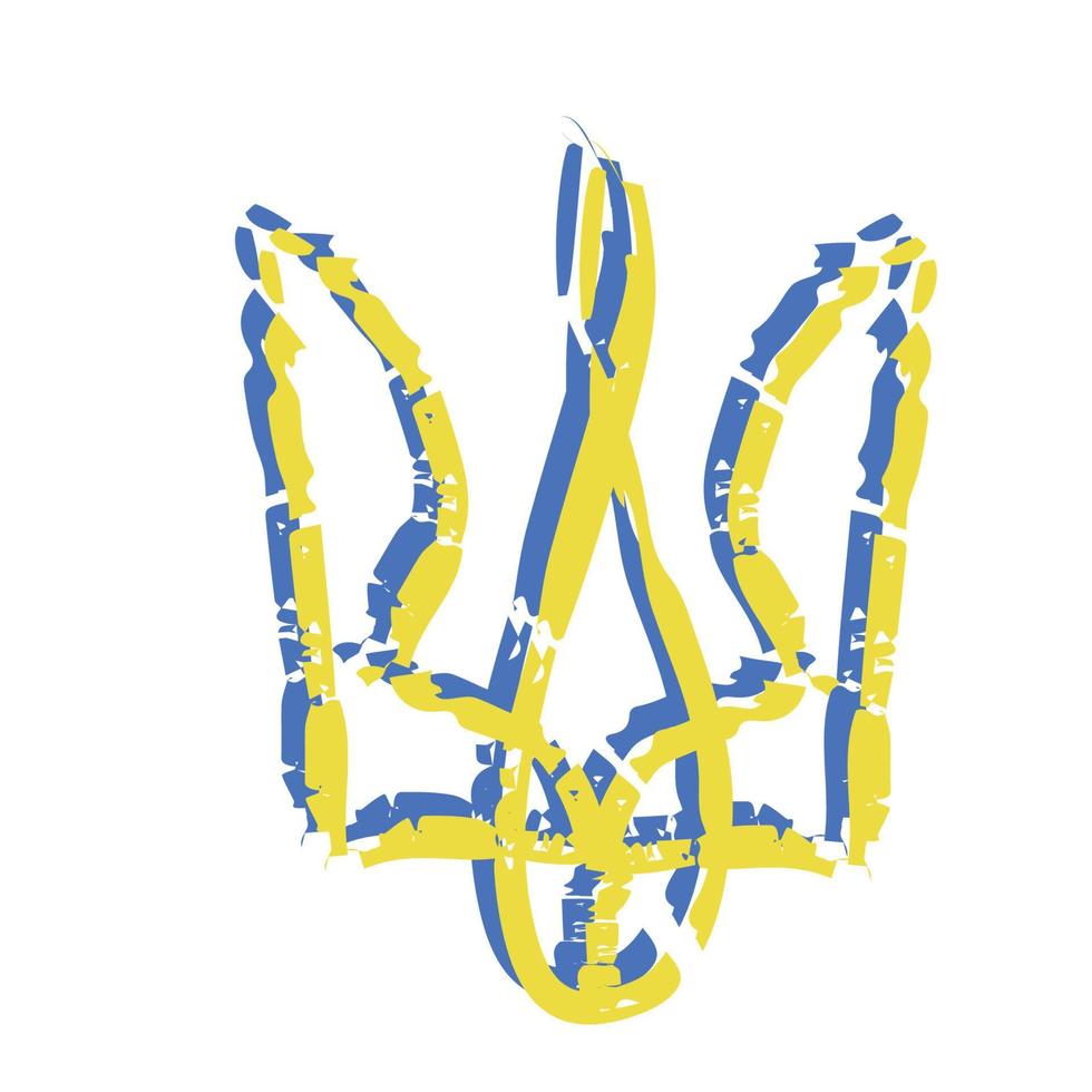 Wappen-Symbol. krise im ukraine-konzept. vektorillustration lokalisiert auf weiß. mit der ukraine stehen vektor