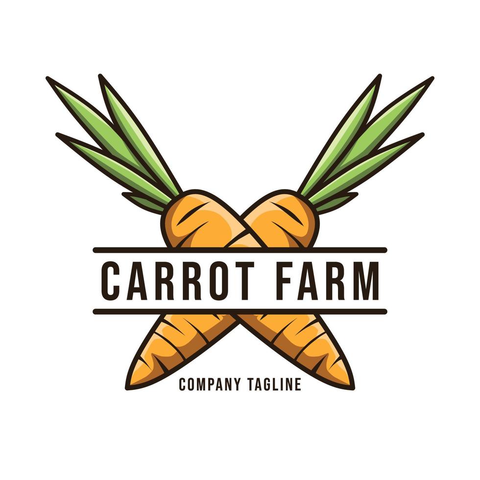 Karottenfarm-Logo vektor