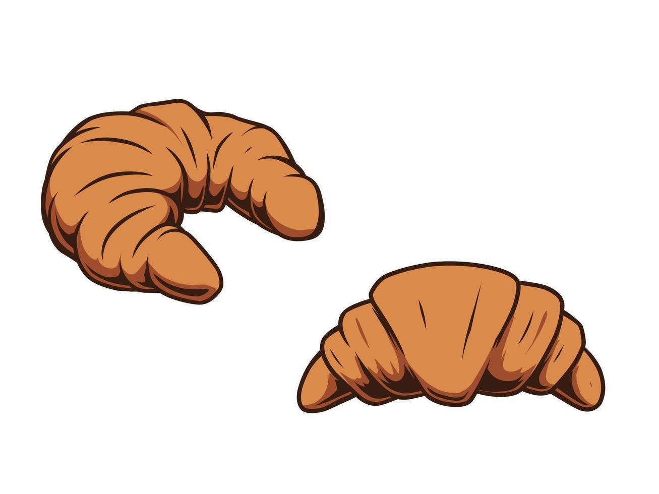 croissant bröd vektor design