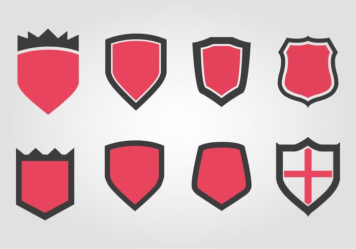 Gratis Wappen Shield Set Vector