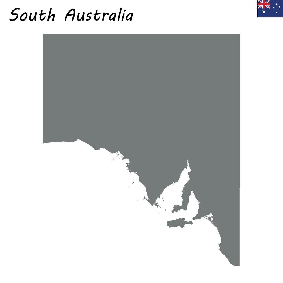 karte von südaustralien ist ein bundesstaat von australien vektor