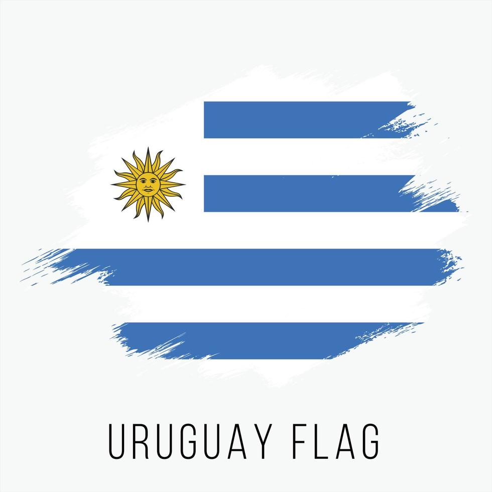 grunge uruguay vektor flagga