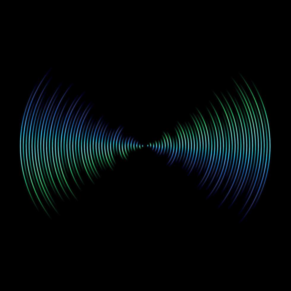 Mehrfarbige Schallwelle aus Equalizer-Hintergrund vektor