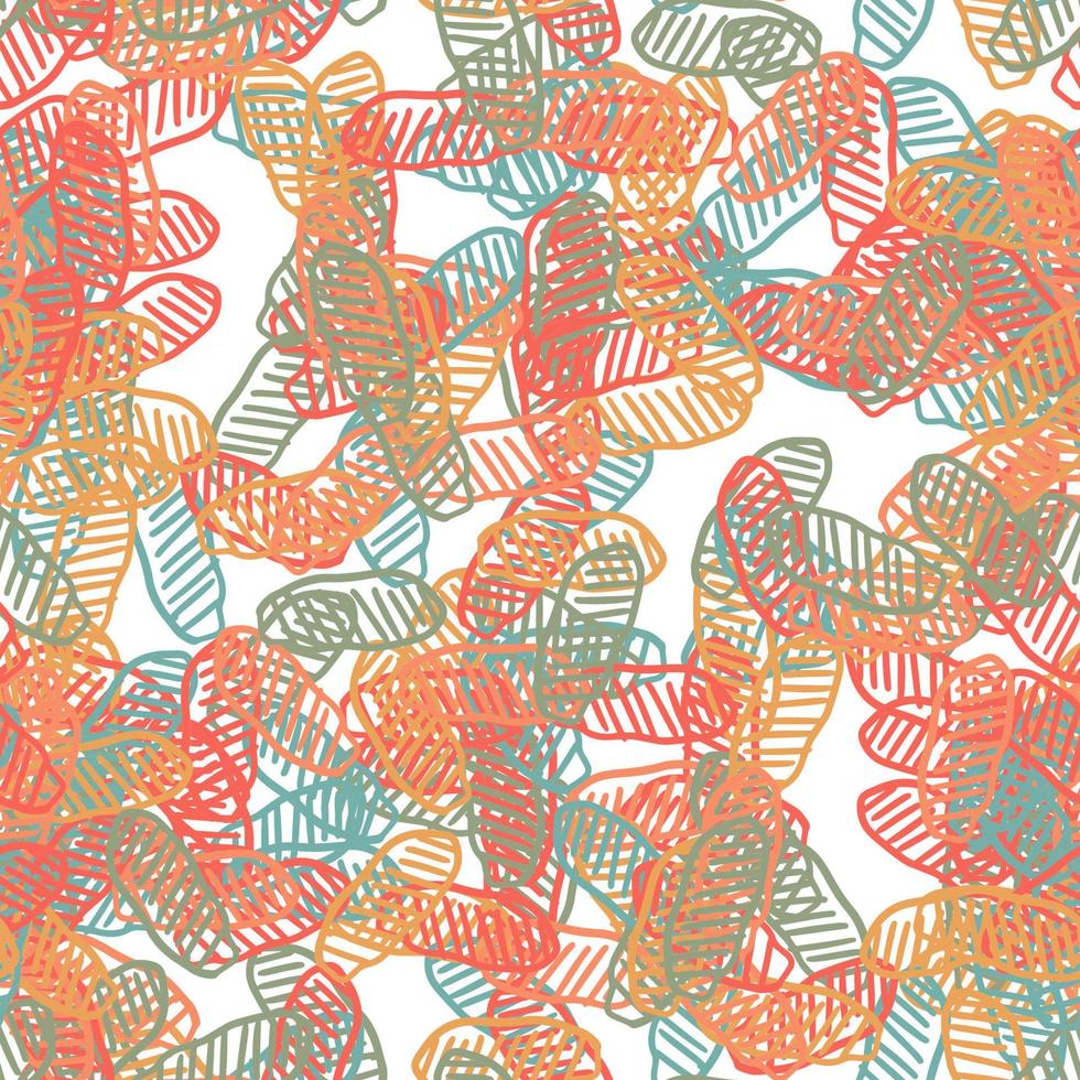 Fantasie chaotisch Freihandgekritzel geometrische Formen nahtloses Muster. Infinity Ditsy Scribble abstrakte Karte, Layout. vektor