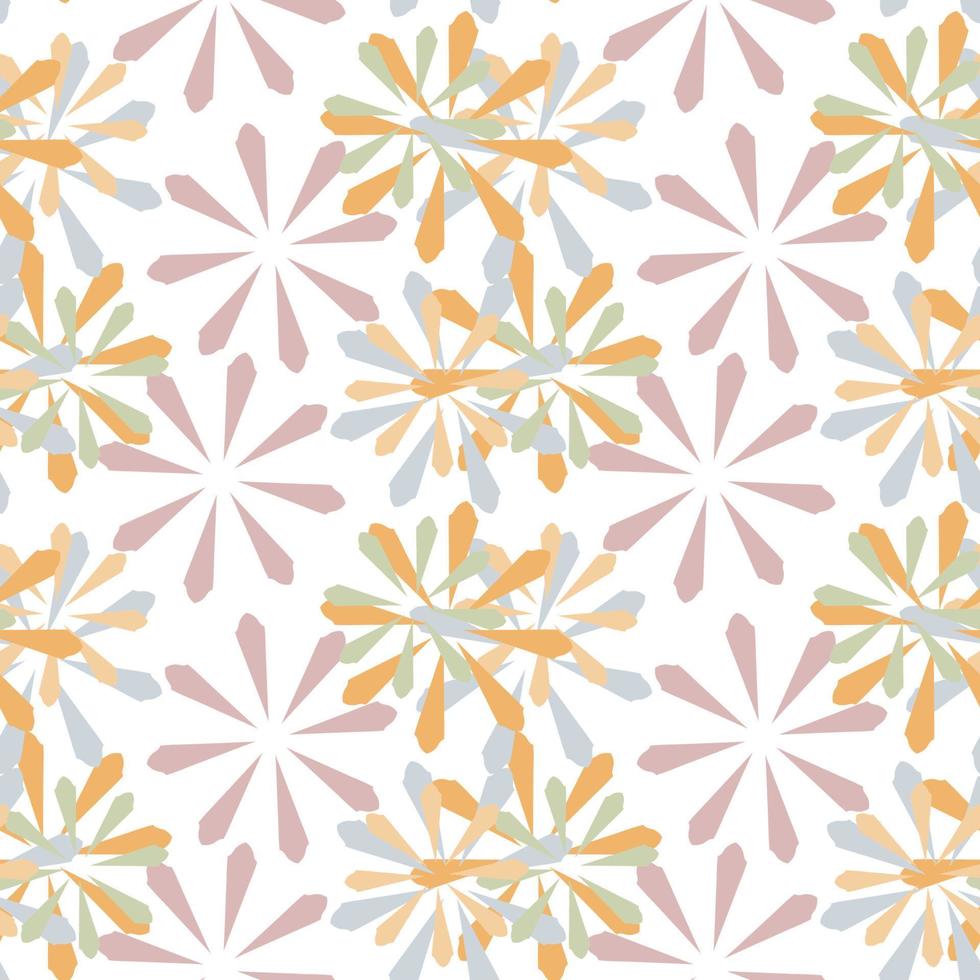 abstraktes nahtloses Muster mit Mandala-Blume. Mosaikfliese vektor
