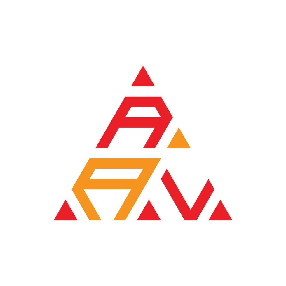 aav-Dreieck, Brief-Logo-Design, aav-Dreieck-Logo-Design-Monogramm, aav-Dreieck-Vektor-Logo, aav mit Dreiecksform, aav-Vorlage mit passender Farbe, vektor