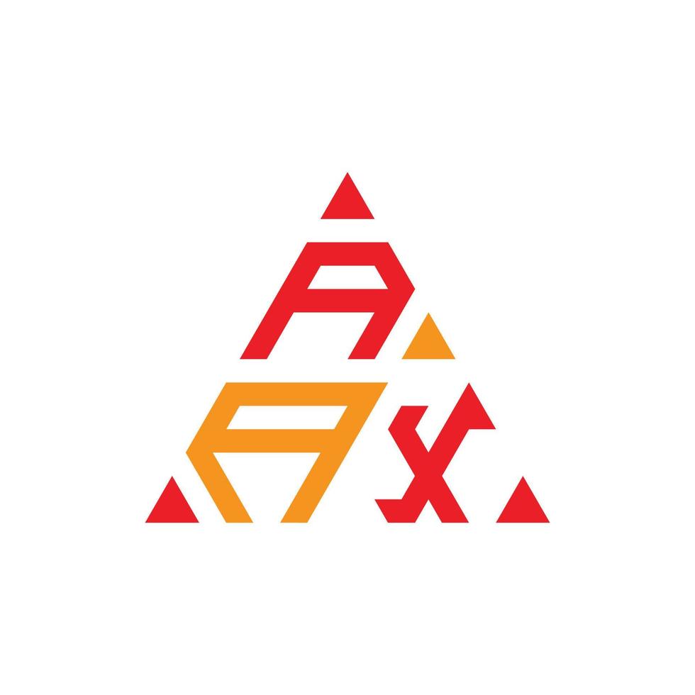 aax-Dreieck, Brief-Logo-Design, aax-Dreieck-Logo-Design-Monogramm, aax-Dreieck-Vektor-Logo, aax-Dreieck mit Dreiecksform, aax-Vorlage mit passender Farbe, vektor