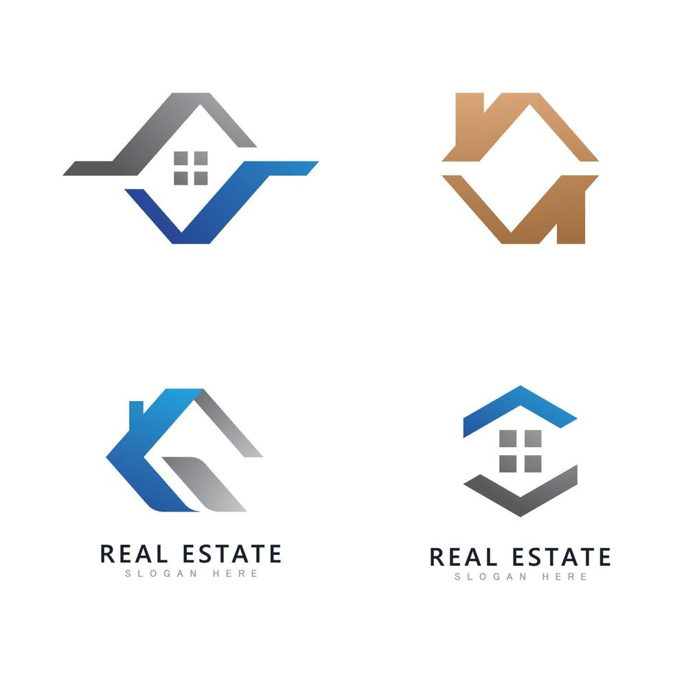 Immobilien-Logo-Vorlage vector.abstraktes Haussymbol vektor