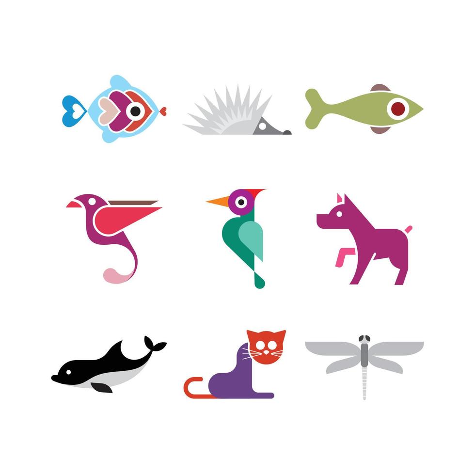 uppsättning av djur- ikoner vektor
