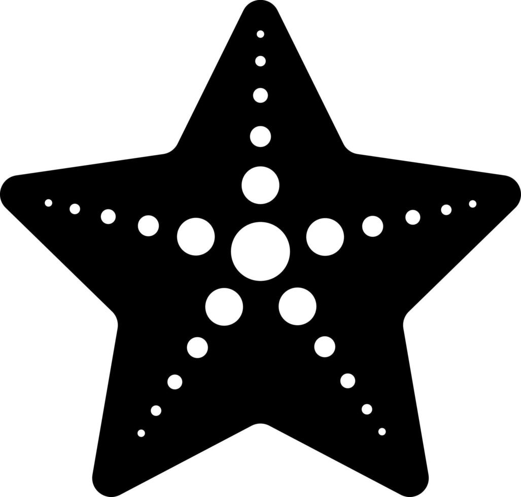 sjöstjärna ikon för strand och slå samman. vektor