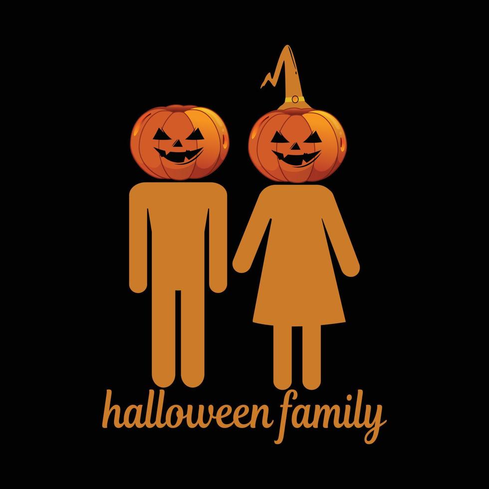 bäst halloween familj tendy t-shirt design vektor