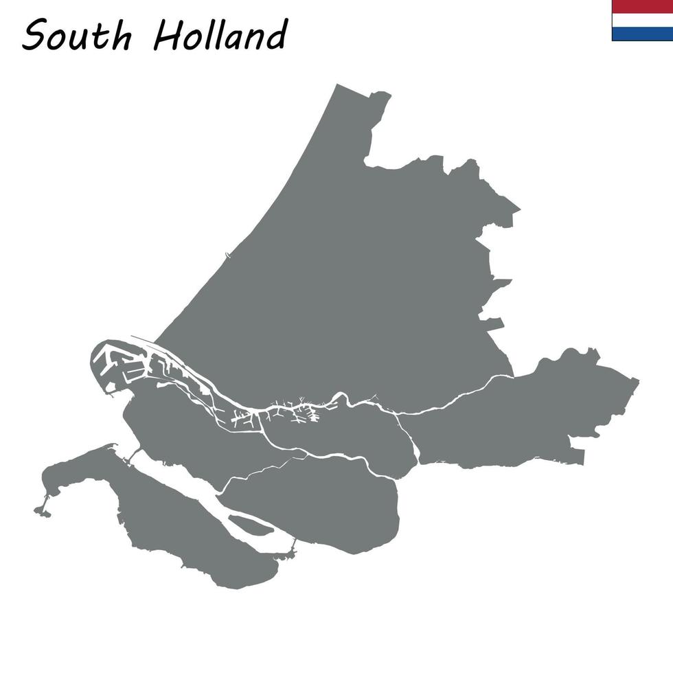 Hochwertige Karte Provinz Niederlande vektor