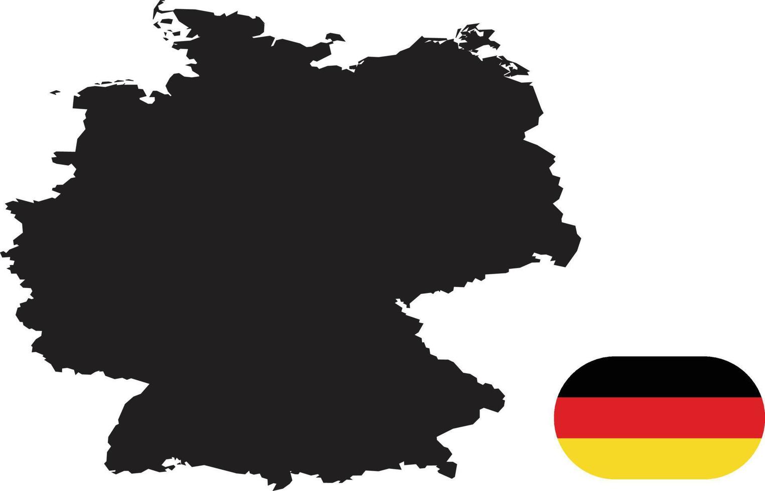 Karte und Flagge von Deutschland vektor