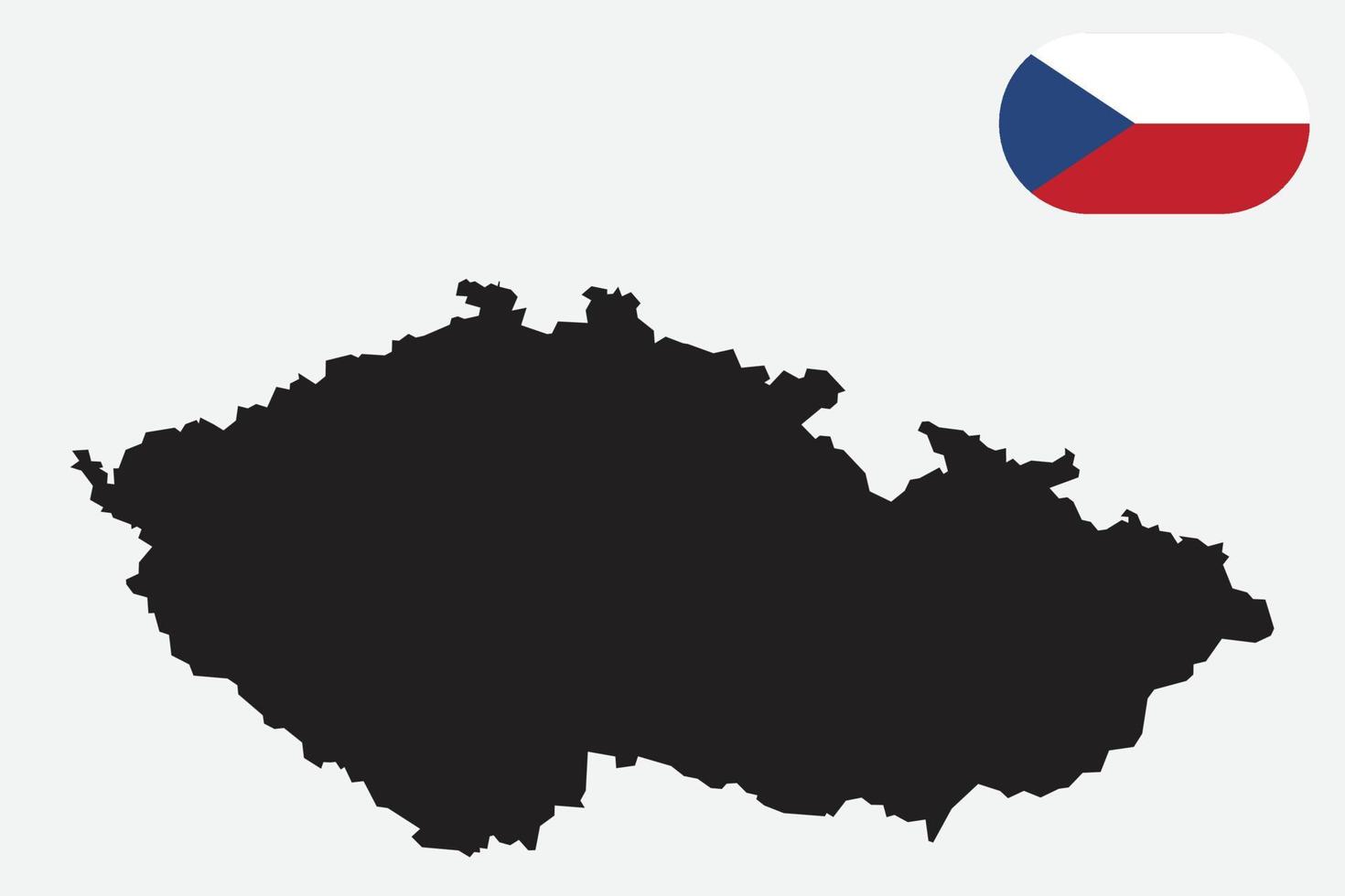 Karte und Flagge der Tschechischen Republik vektor