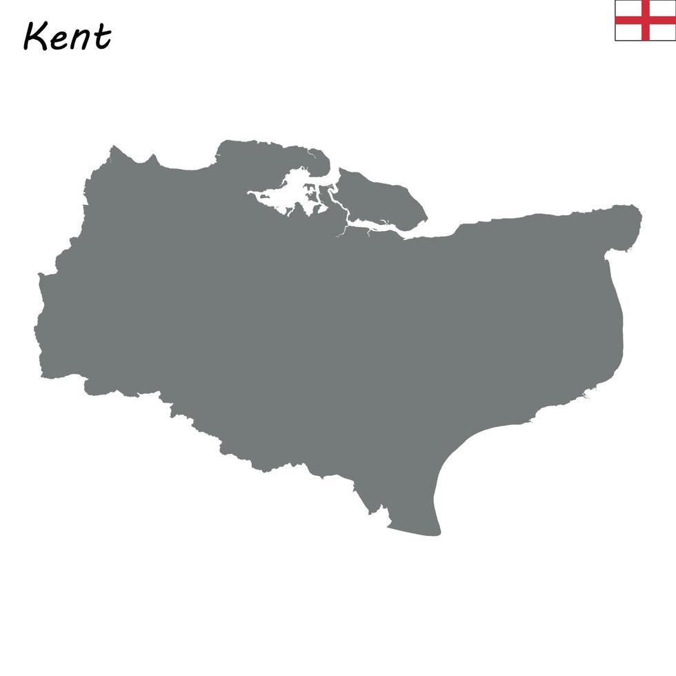 Hochwertige Karte ist eine zeremonielle Grafschaft Englands vektor