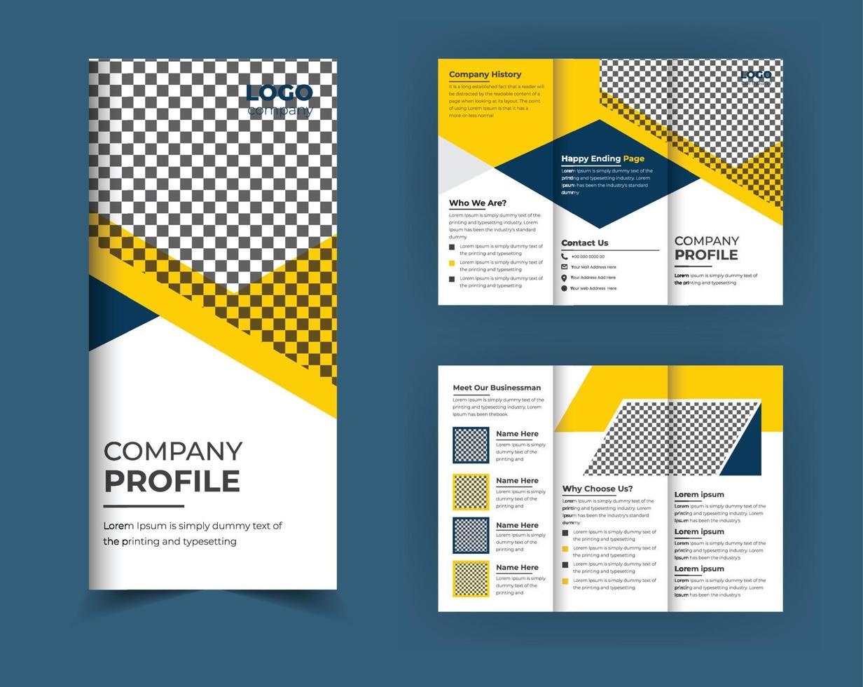 corporate business trefaldig broschyr formgivningsmall vektor