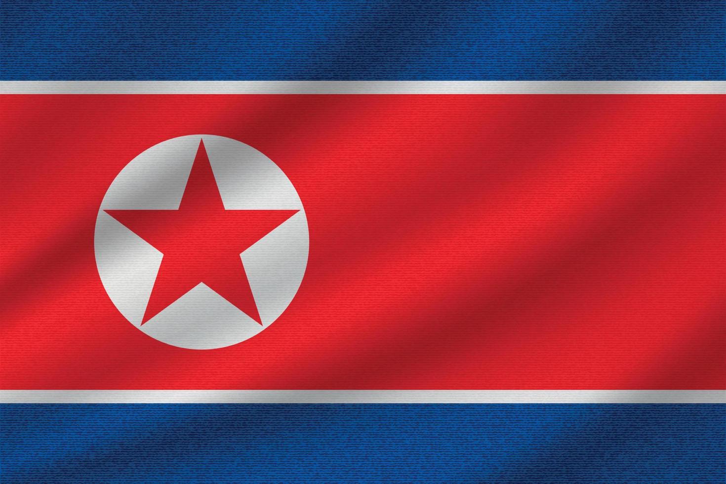 Nordkoreas nationella flagga vektor