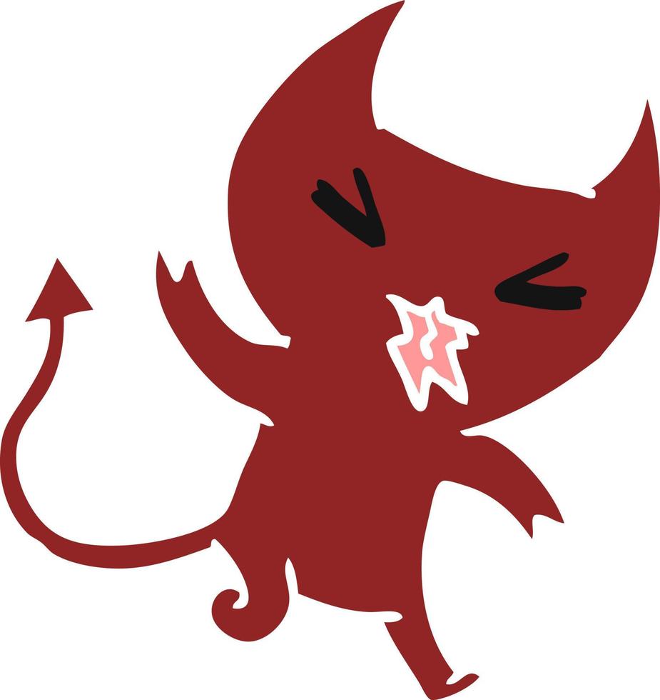 Cartoon eines kawaii niedlichen Dämons vektor