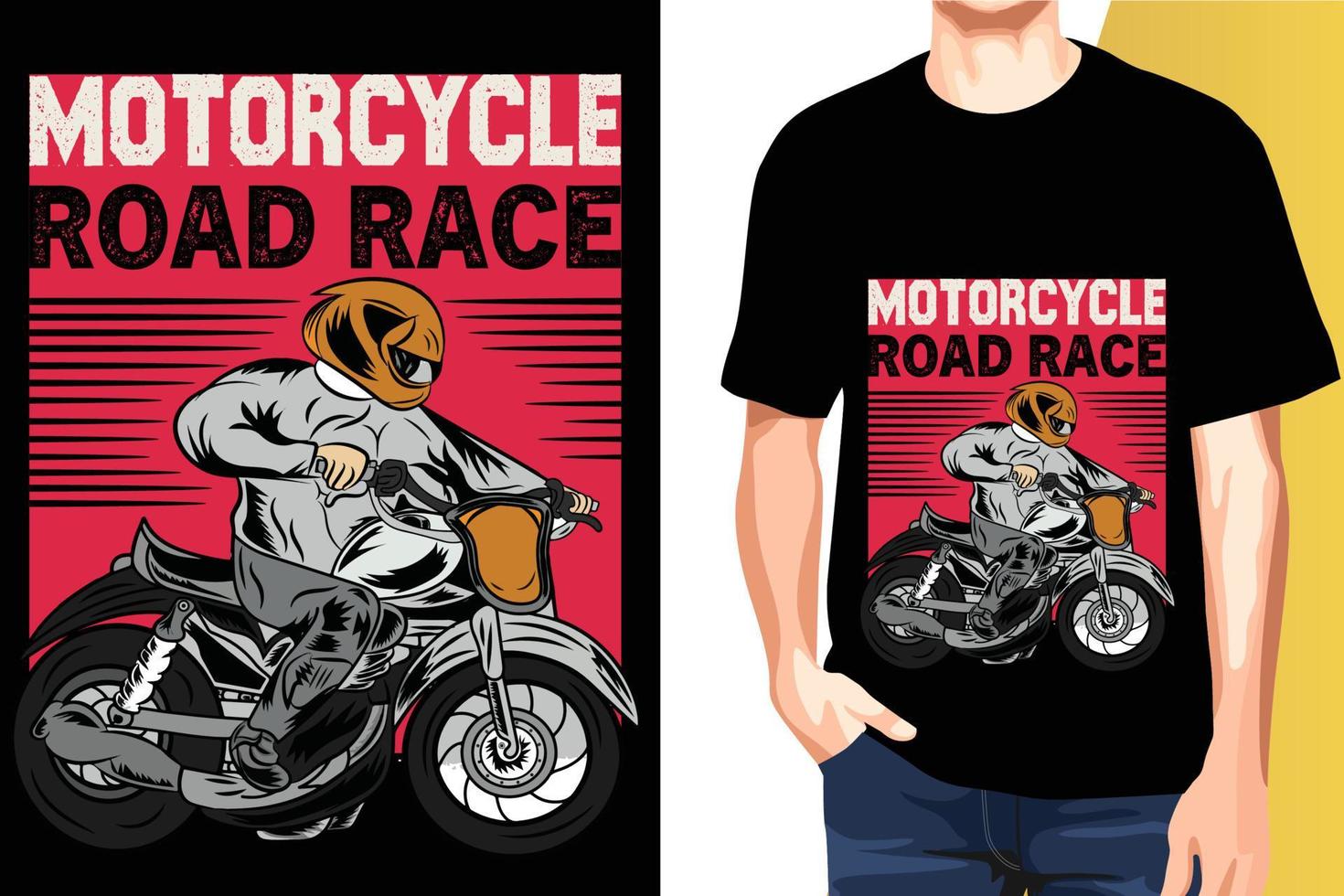 Motorrad-Liebhaber-T-Shirt-Design-Vektor-Vorlagen zum Drucken bereit vektor