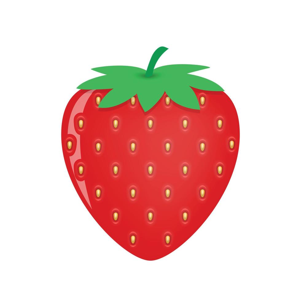 Garten-Erdbeer-Symbol isoliert auf weiß. für Ihre Gestaltung vektor