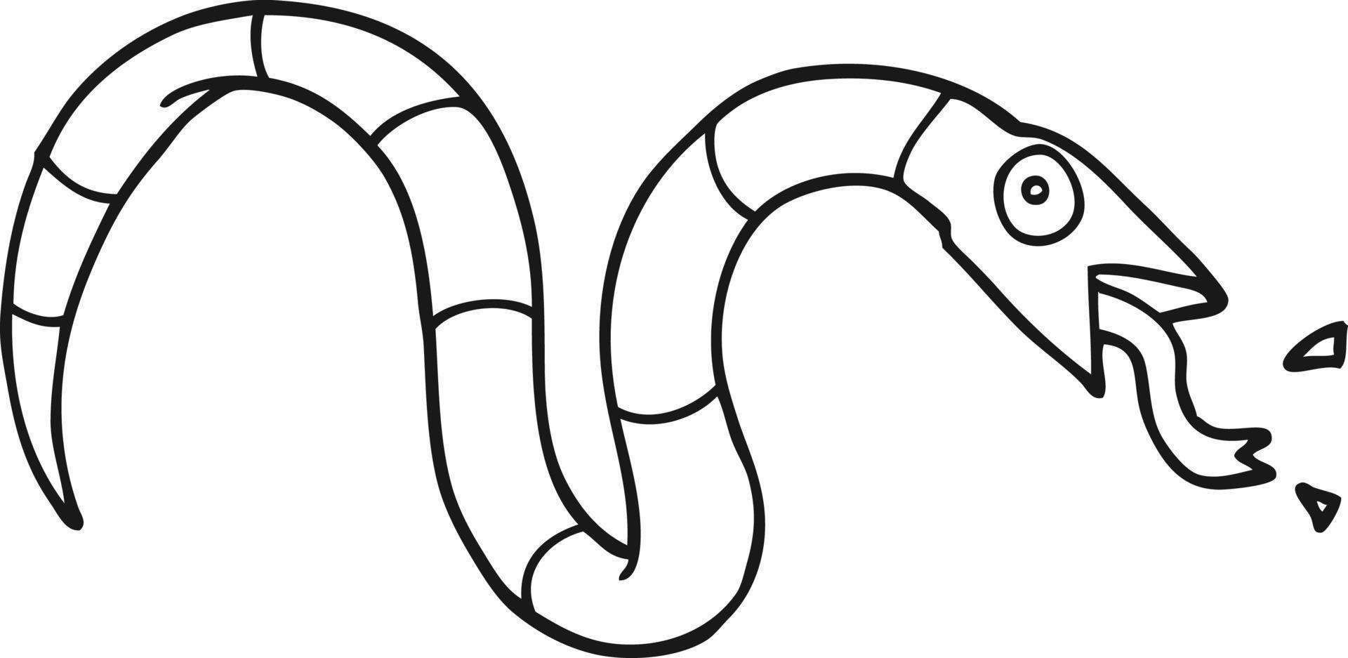 väsande tecknad serie orm vektor