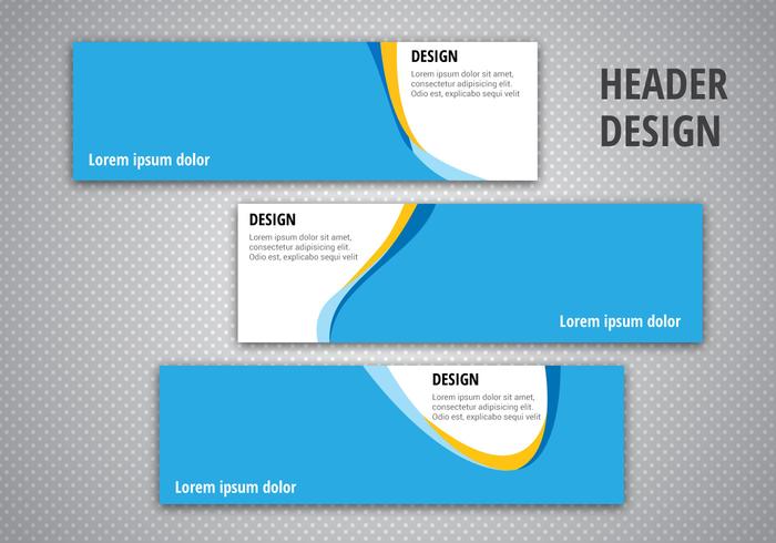 Gratis Header Designs Vector