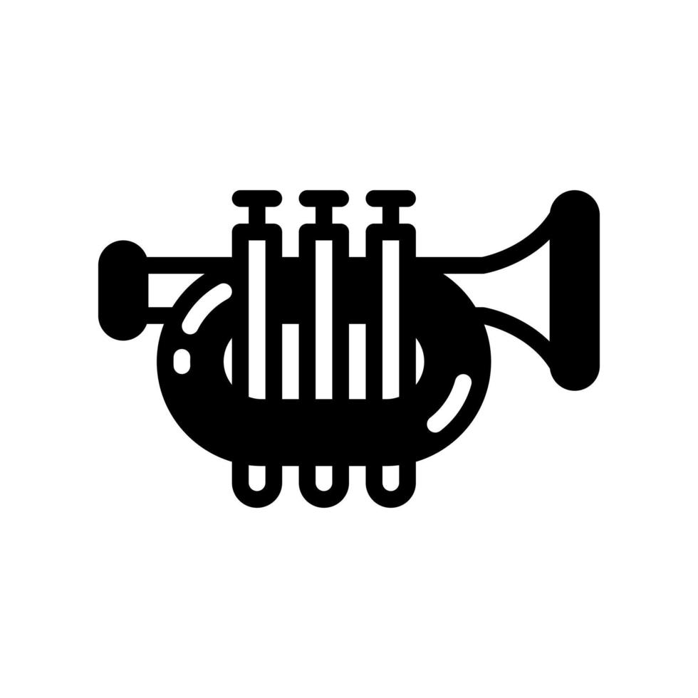 trumpet fast stil ikon. vektor illustration för grafisk design, hemsida, app