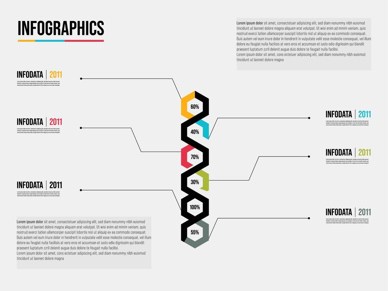 Sammlung Business Infografik Elemente Datenvisualisierung Vektordesign auf weißem Hintergrund. vektor