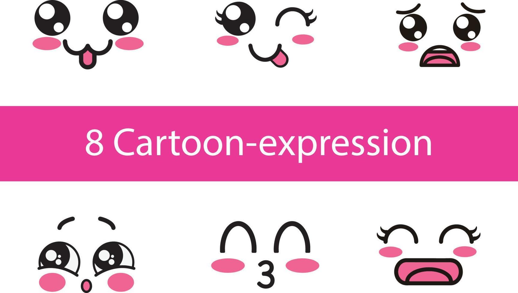 Cartoon-Gesichtsausdruck-Vektor vektor
