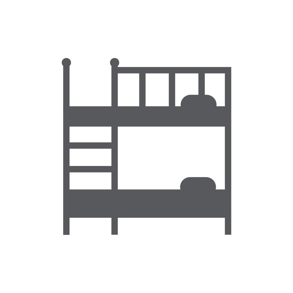 Illustrator Vektor Bett einfaches Symbol
