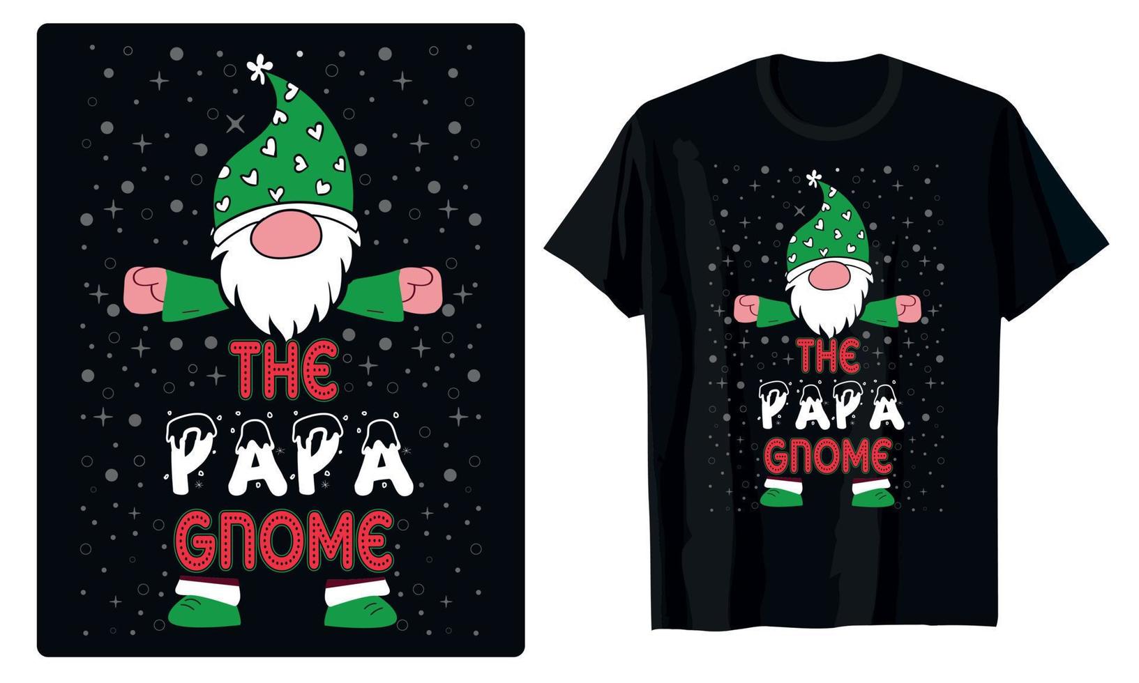 Frohe Weihnachten Gnome Designs für T-Shirt, Banner, Karten, Dekoration, Becher, etc vektor