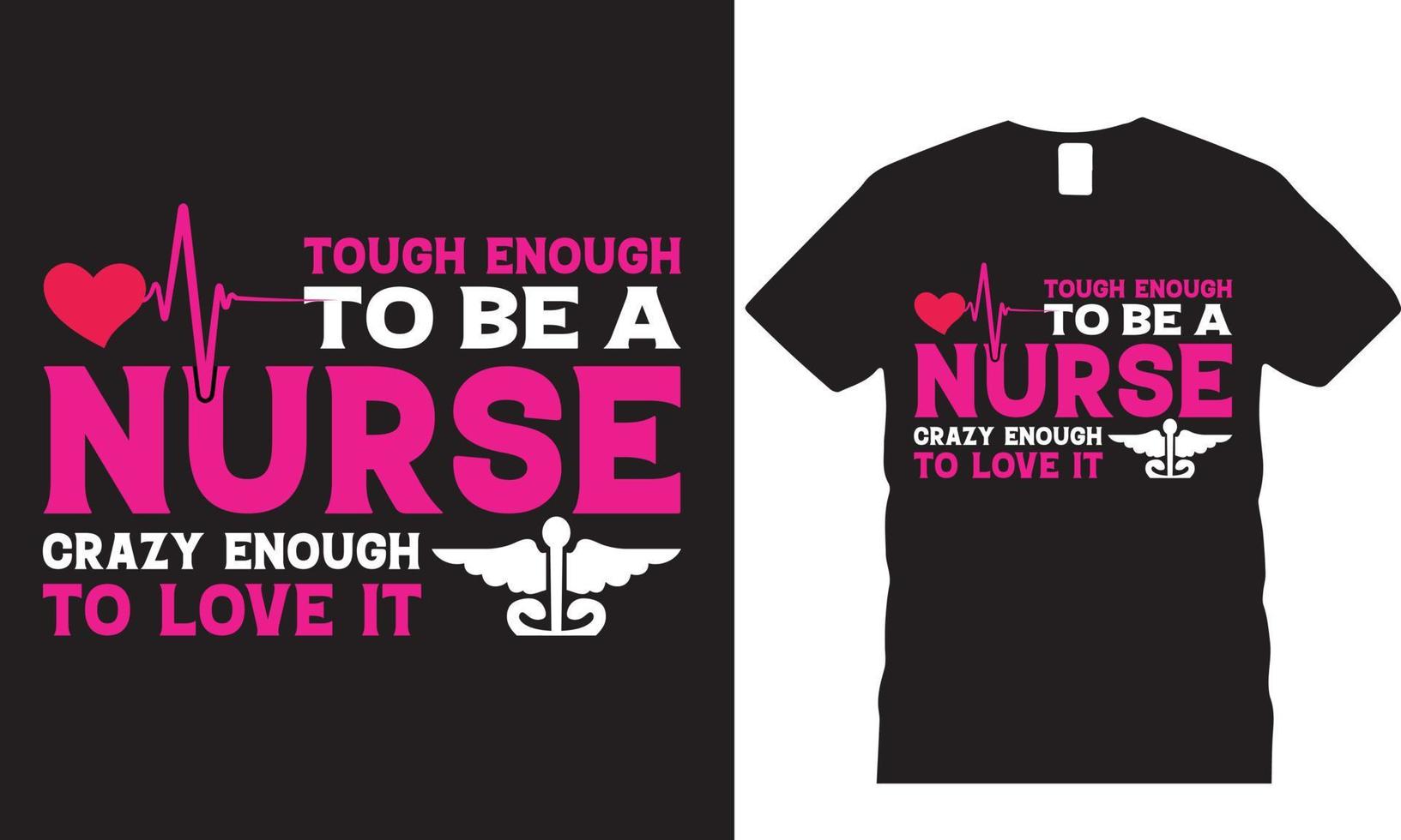 sjuksköterska t-shirt design vektor