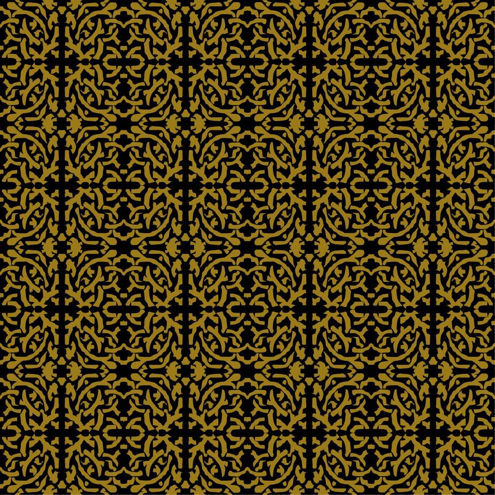 guld abstrakt batik prydnad bakgrund sömlös mönster unik estetisk etnisk för tyg, textil, bricka, matta, eller tapet vektor