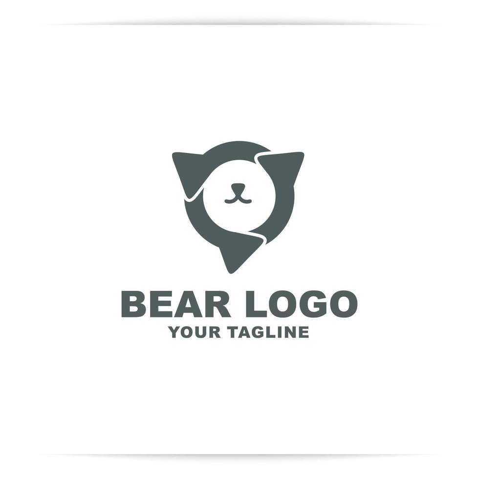 logotyp design återvinna Björn vektor