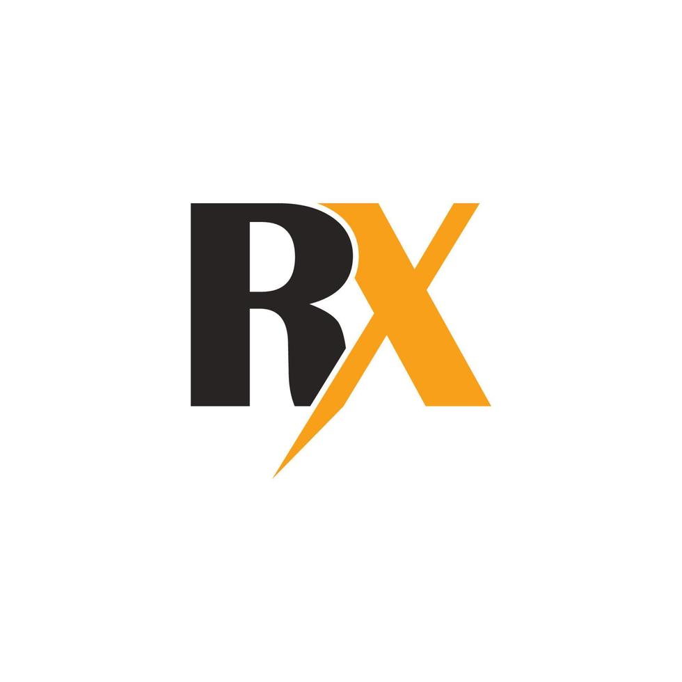 brev logotyp rx vektor