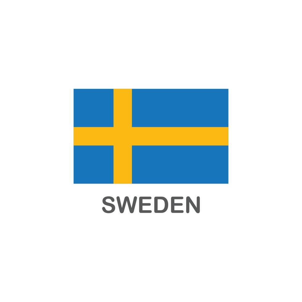 Sverige flagga logotyp vektor