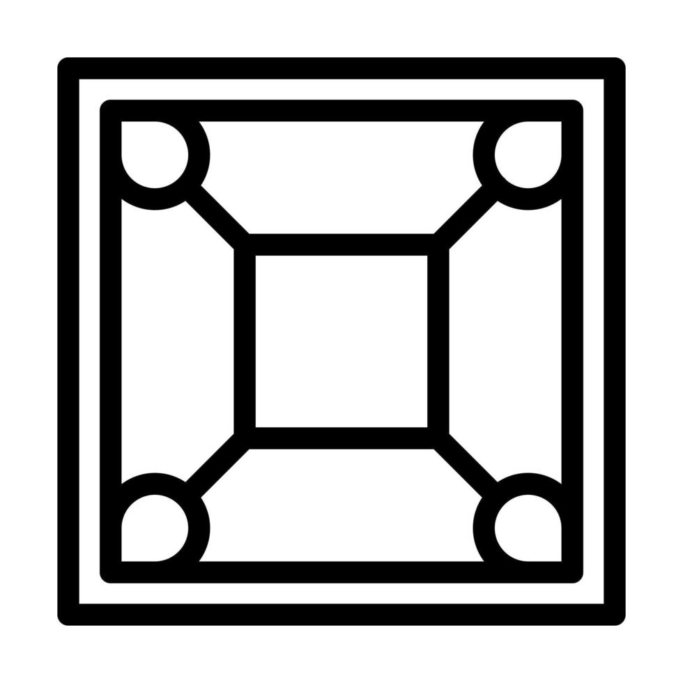 Carrom-Board-Icon-Design vektor