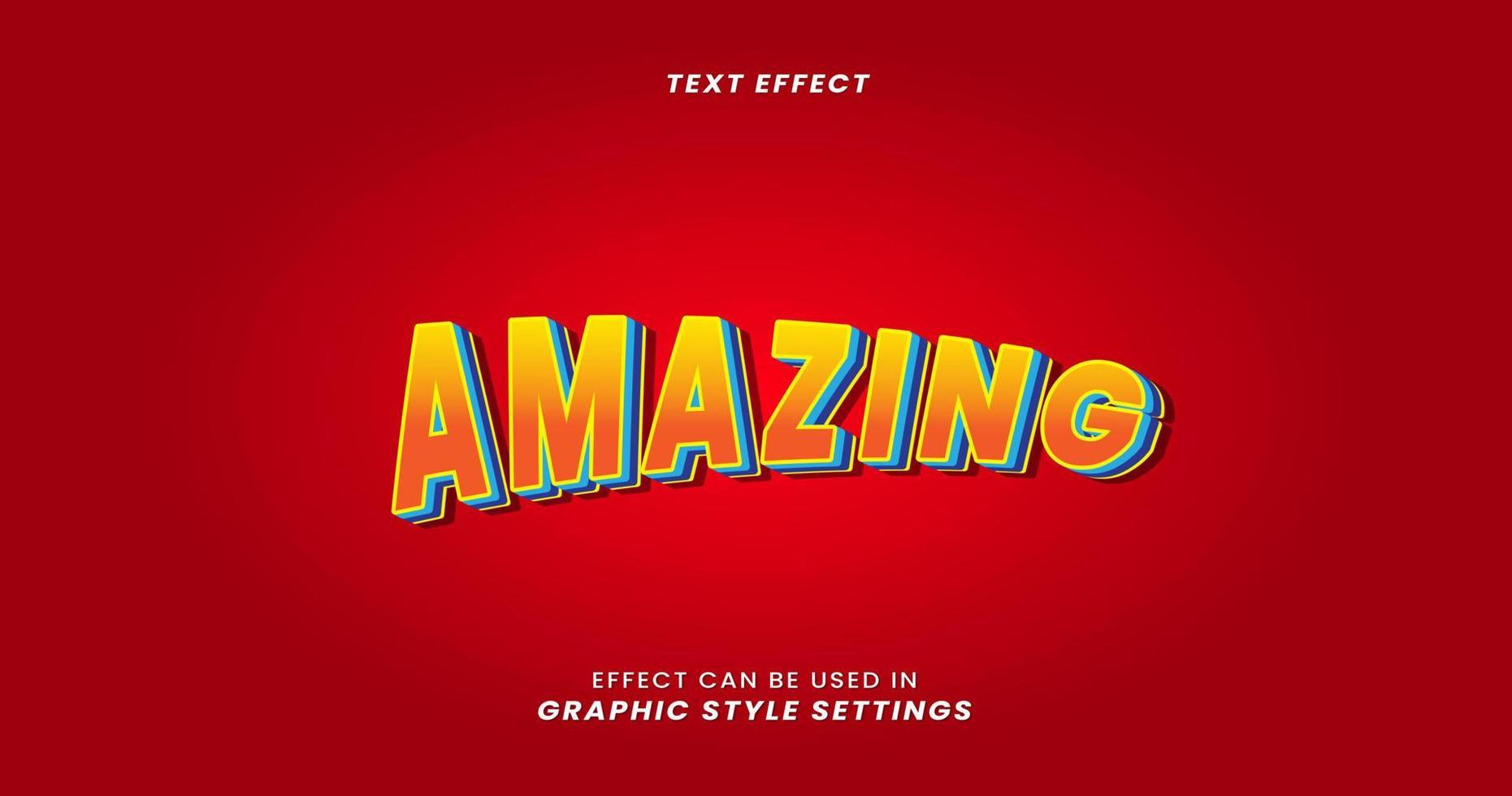 Fantastisk text effekter med 3d brev vektor